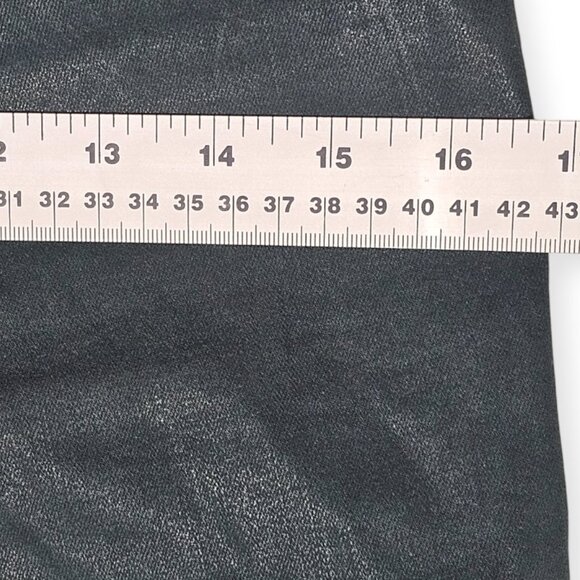 FRAME Le High Straight Coated Jeans Pine Green Denim Size 29 - Picture 7 of 10